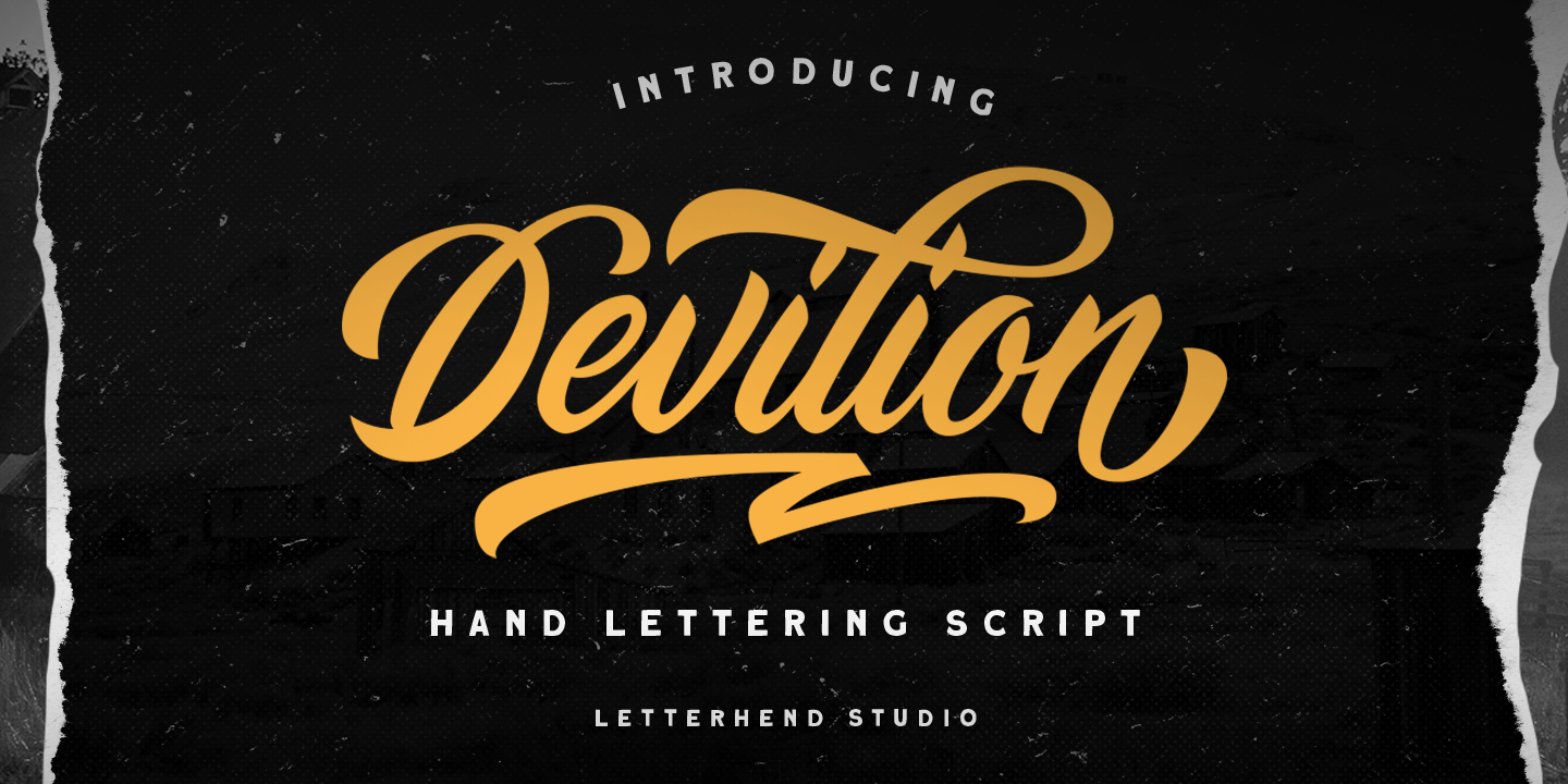 Пример шрифта Devilion